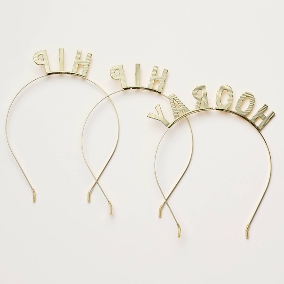 Hip Hip Hooray! Party Headband Pack 3pk - kate spade new york x Target™ Gold - Picture 2 of 7